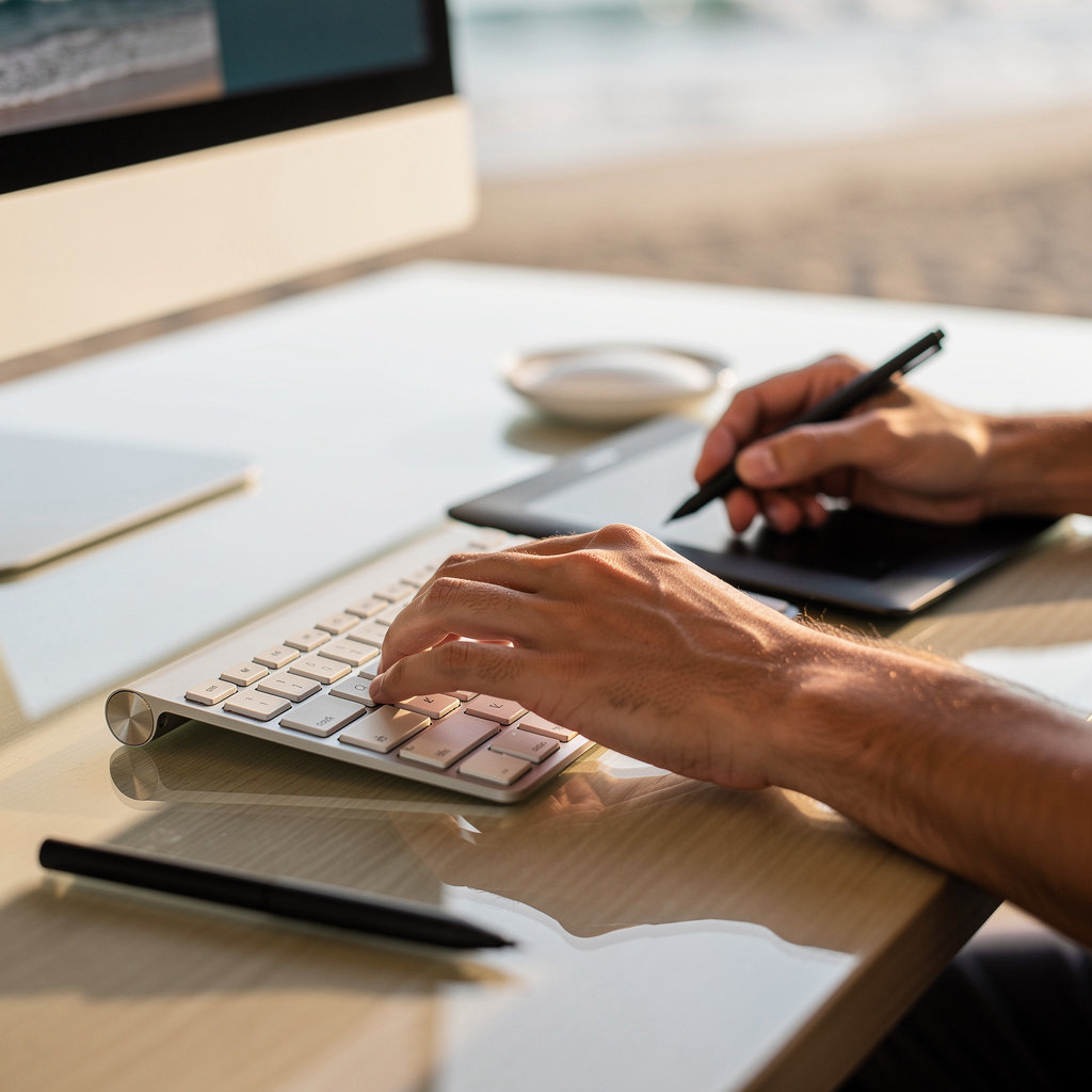 The ContentLab San Diego team collaborating on a web design project for a local San Diego business